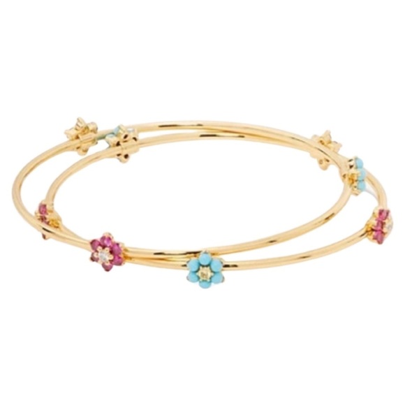 KATE SPADE • Myositis Flower Bangle Bracelet Set - Picture 1 of 7